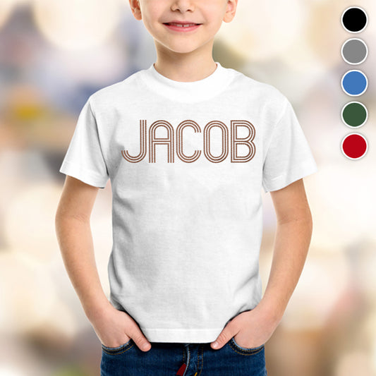 T-shirt brodé personnalisé avec nom - Fils