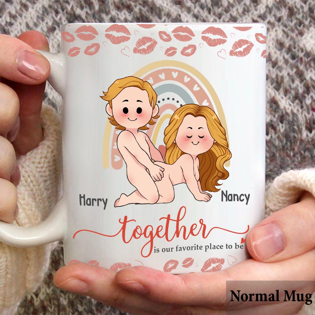 Être ensemble, c'est notre endroit préféré - Mug personnalisé pour couple