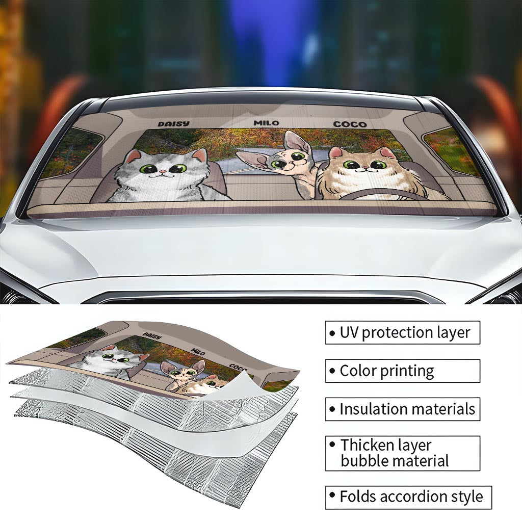 Lovely Paws - Pare-soleil personnalisé pour voiture pour chien