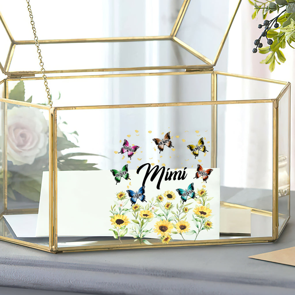 Meilleure grand-mère/Mimi/Nana du monde - Autocollant personnalisé pour grand-mère