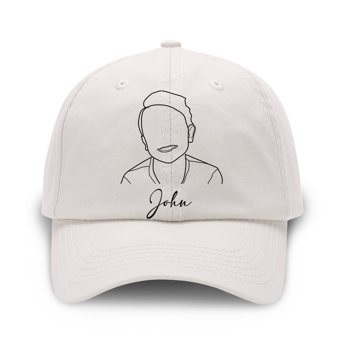 Casquette classique brodée personnalisée pour enfant avec photo -