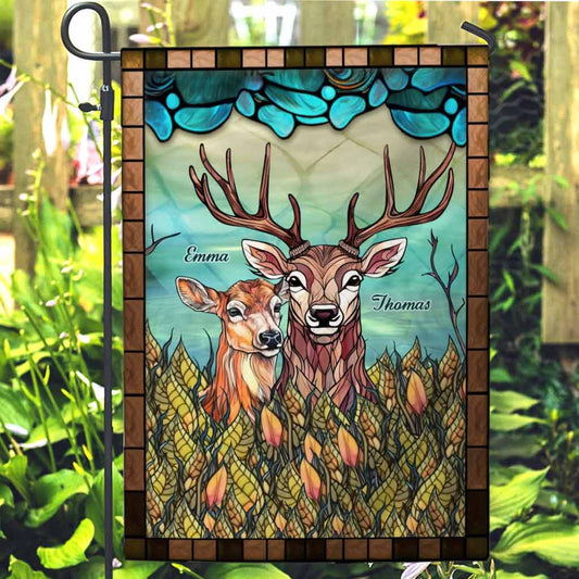 Toi et moi, on gère ! - Drapeau de jardin personnalisé sur le thème de la chasse