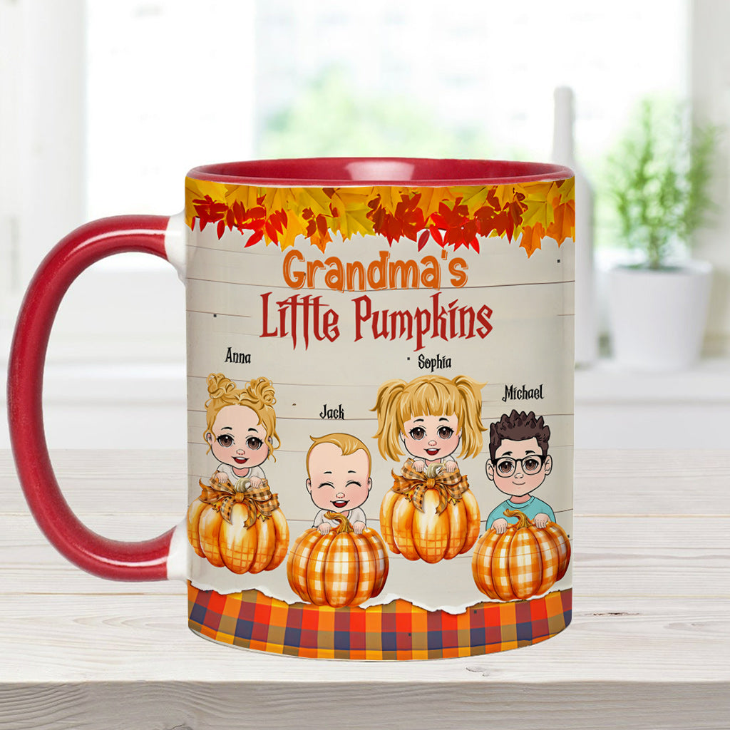 Grandma’s Little Pumpkins - Personalized Grandma Accent Mug