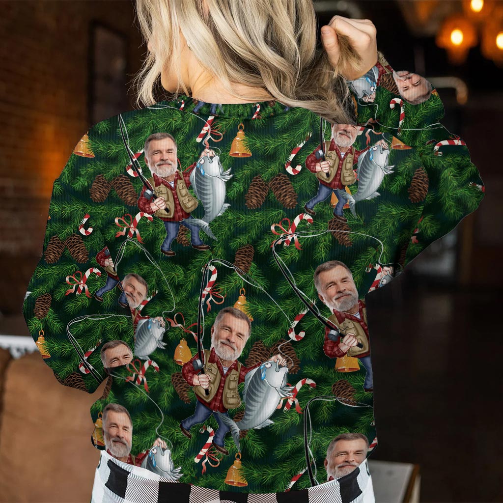 Amoureux de la pêche - Pull moche de pêche personnalisé