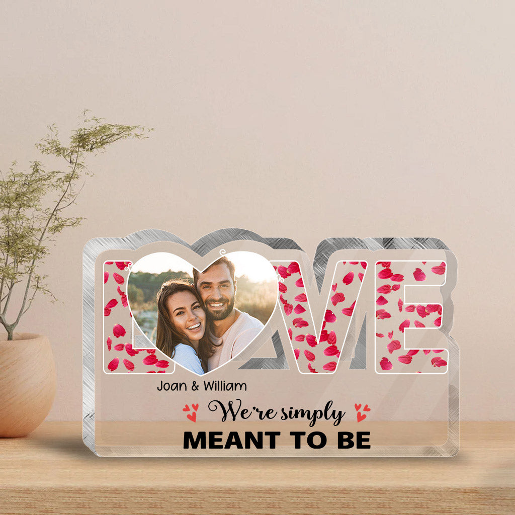 « This Is Us » - Cadeau pour couple (mari, femme, petite amie, petit ami) - Plaque acrylique personnalisée.