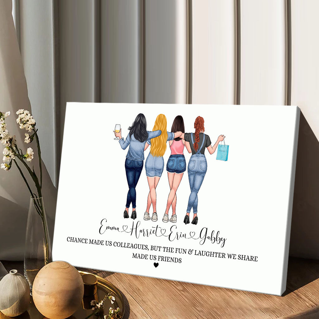 Le hasard nous a réunis collègues - Toile et affiche personnalisées pour collègues