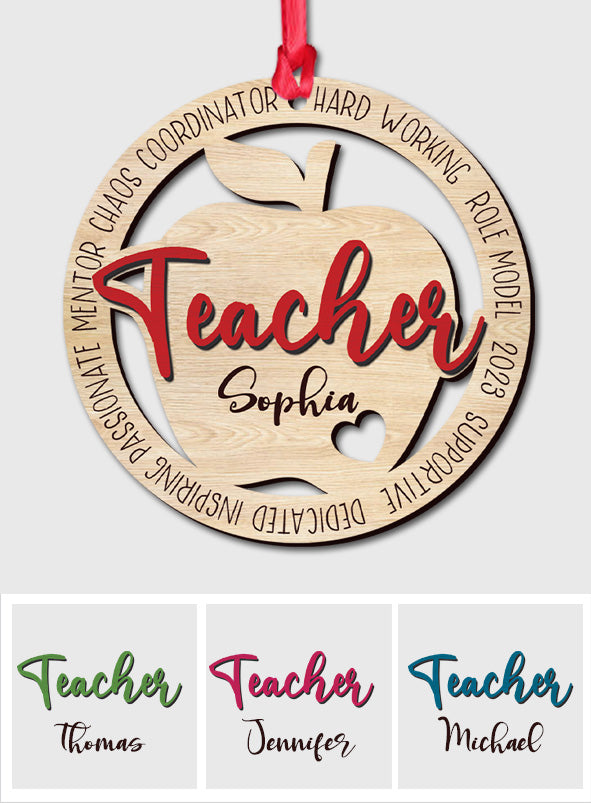 Teacher Mentor Chaos Coordinator - Personalized Teacher Ornament
