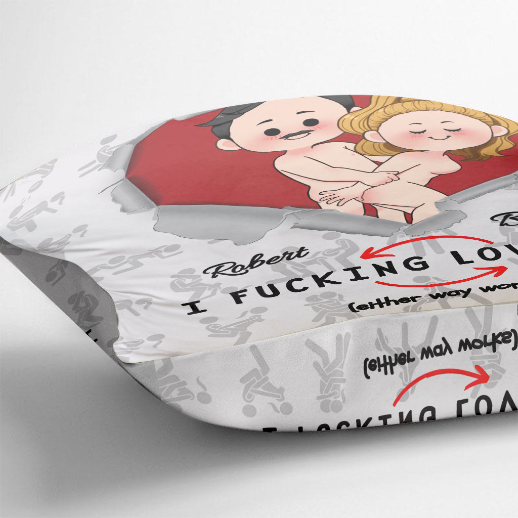 Je t'aime - Coussin décoratif personnalisé pour couple