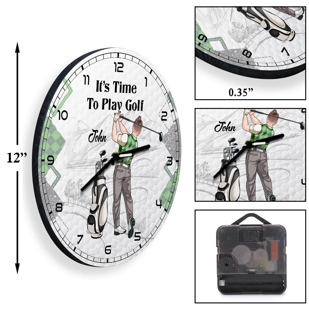 Il y a toujours du temps pour le golf - Horloge murale de golf personnalisée