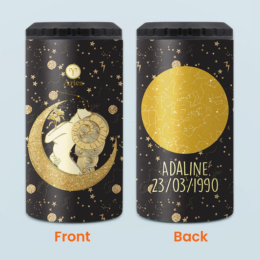 Signe du zodiaque - Refroidisseur de canettes personnalisé avec horoscope