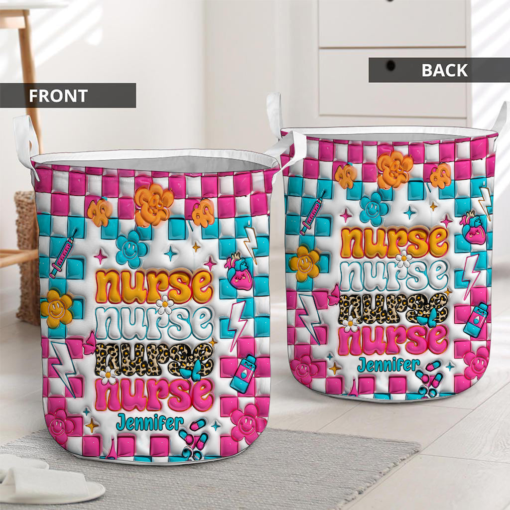 Vie d'infirmière - Panier de rangement personnalisé pour infirmières