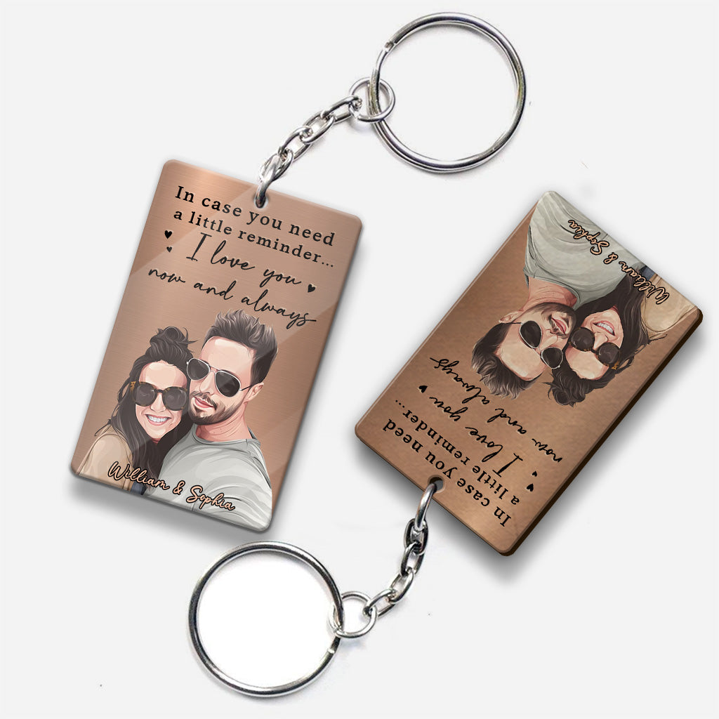 Je t'aime maintenant et pour toujours - Porte-clés personnalisé pour couple « Je t'aime »