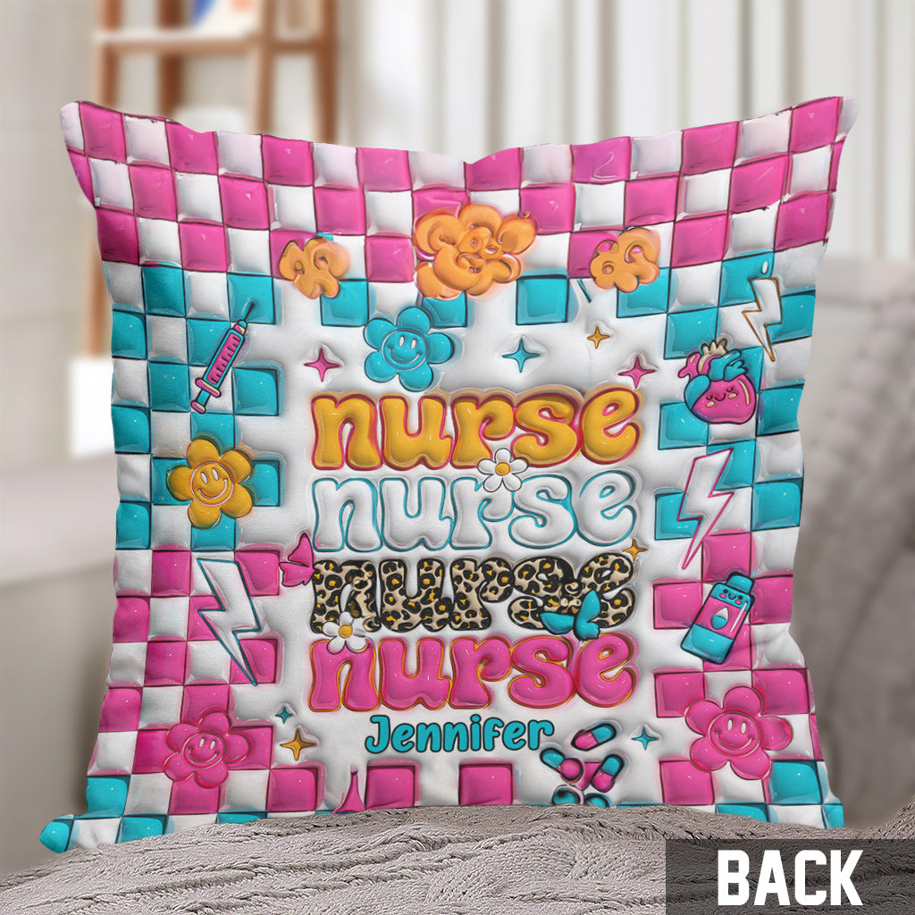 Vie d'infirmière - Coussin décoratif personnalisé pour infirmière