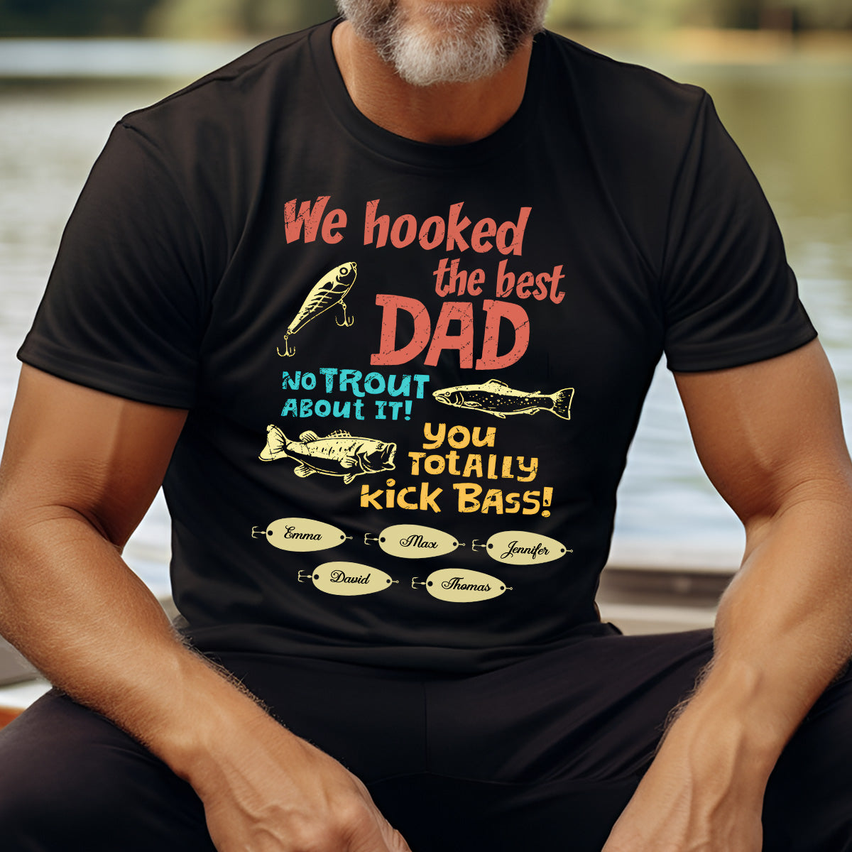 On a trouvé le meilleur papa ! - T-shirt et sweat à capuche de pêche personnalisés