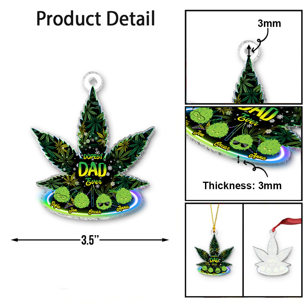 Papa le plus cool du monde - Ornement de cannabis personnalisé