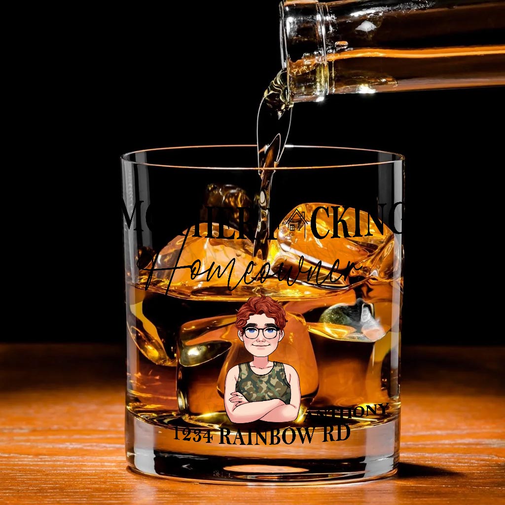 Nouveau propriétaire - Verre de pendaison de crémaillère personnalisé