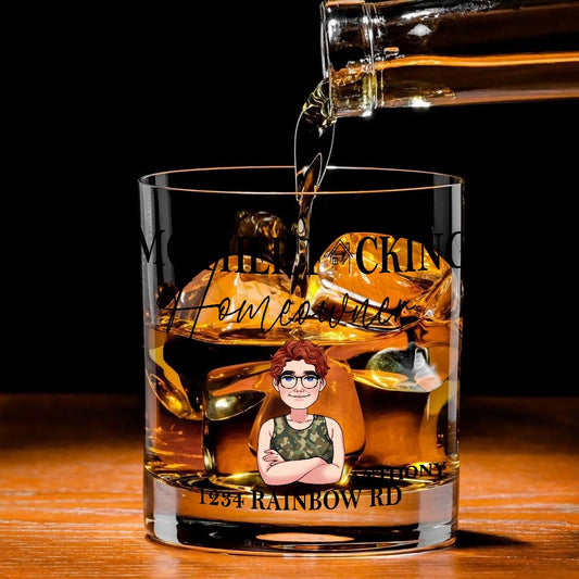 New Homeowner - Personalized Housewarming Rock Glass