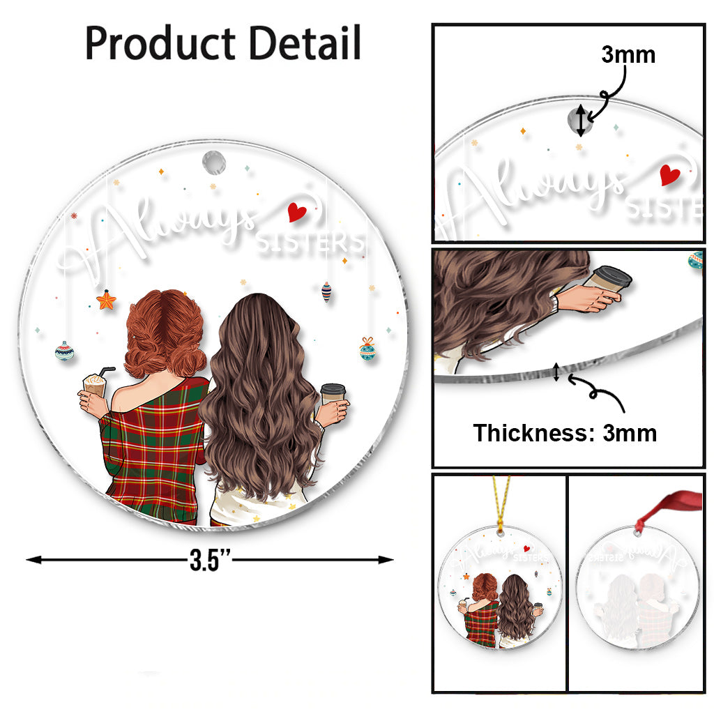 Toujours meilleures amies - Ornement transparent personnalisé pour meilleures amies