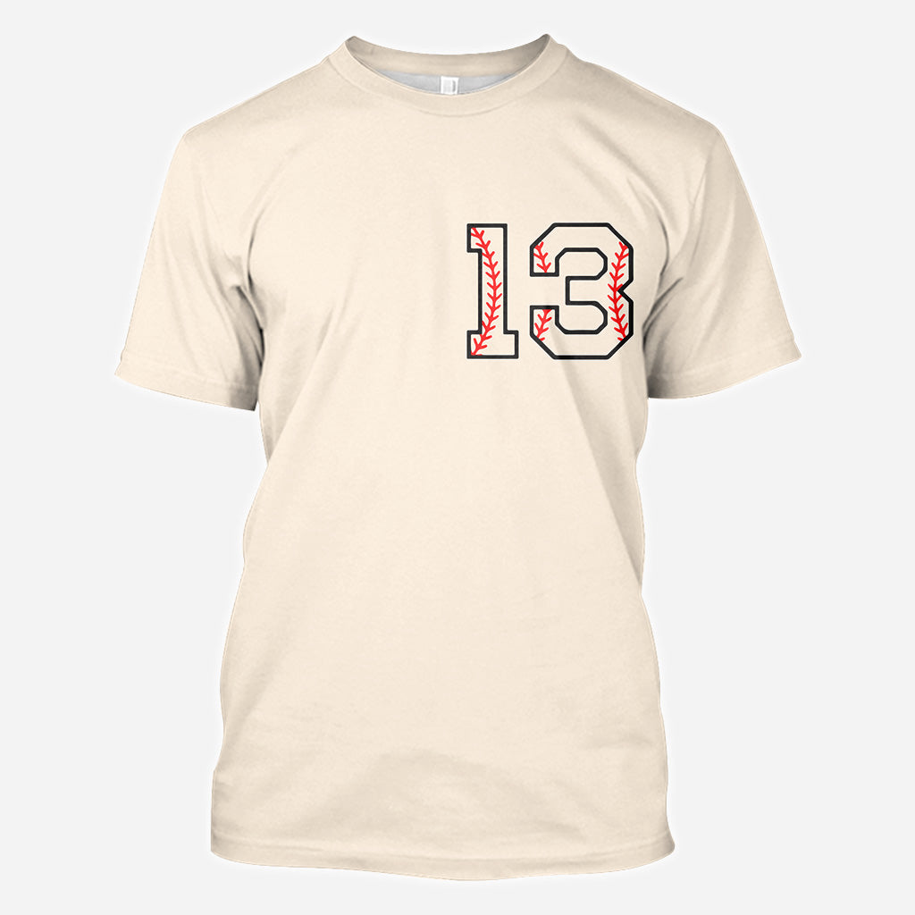 T-shirt personnalisé « À mon époque baseball » - T-shirt intégral baseball