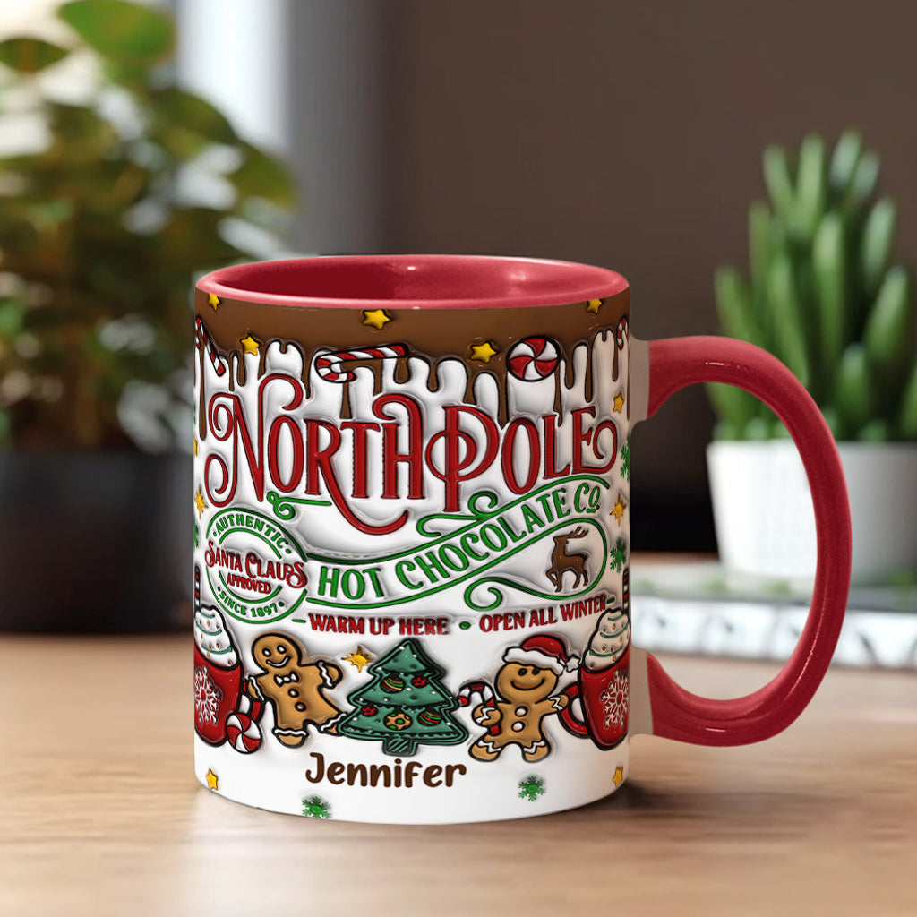 Chocolat chaud Northpole - Mug personnalisé avec décoration de Noël