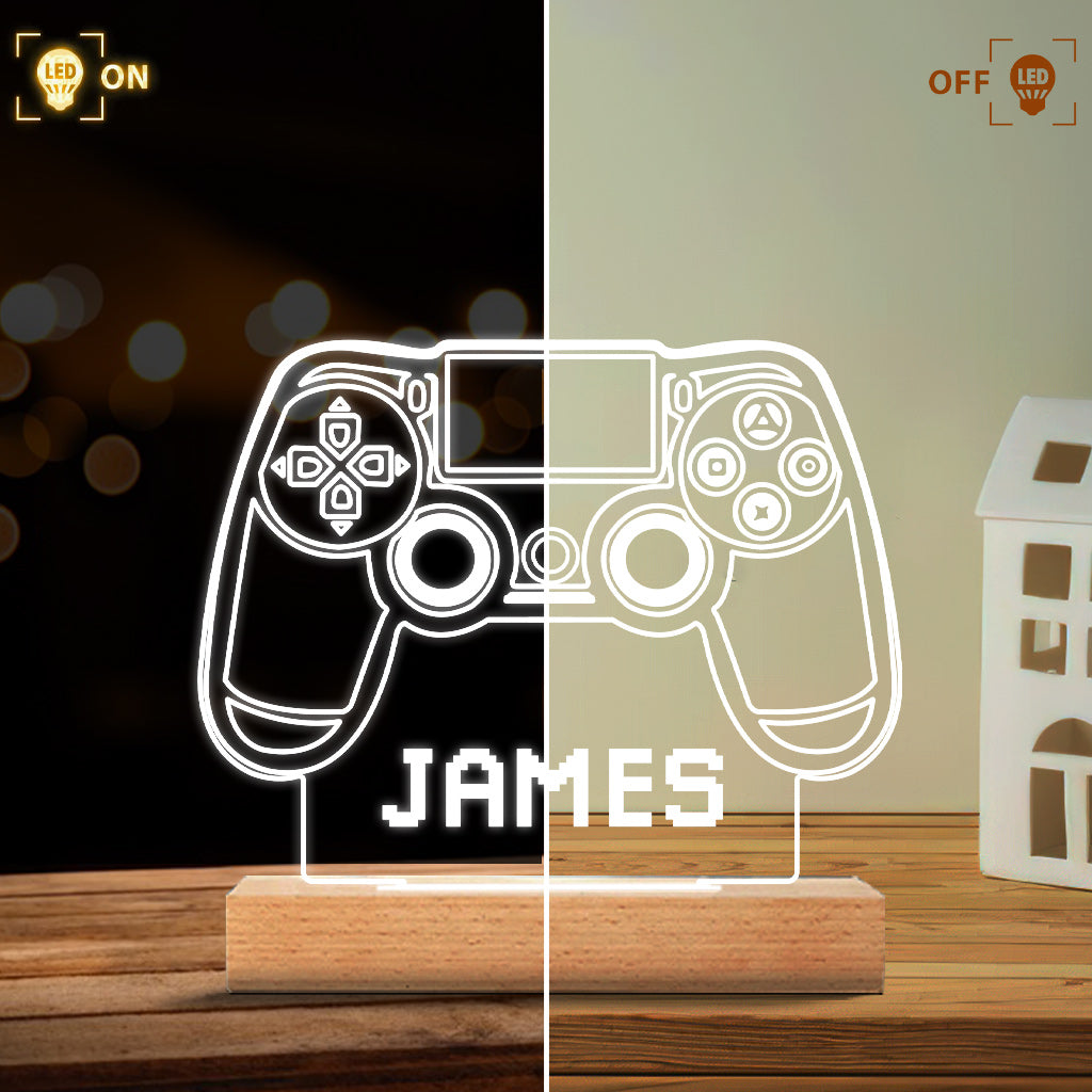 Salle de jeux - Plaque lumineuse personnalisée en forme de jeu vidéo