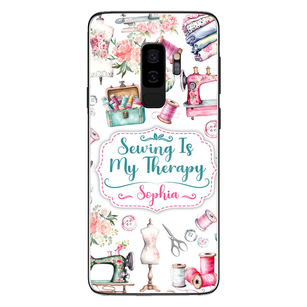 La couture, ma thérapie - Coque de téléphone personnalisée à la couture