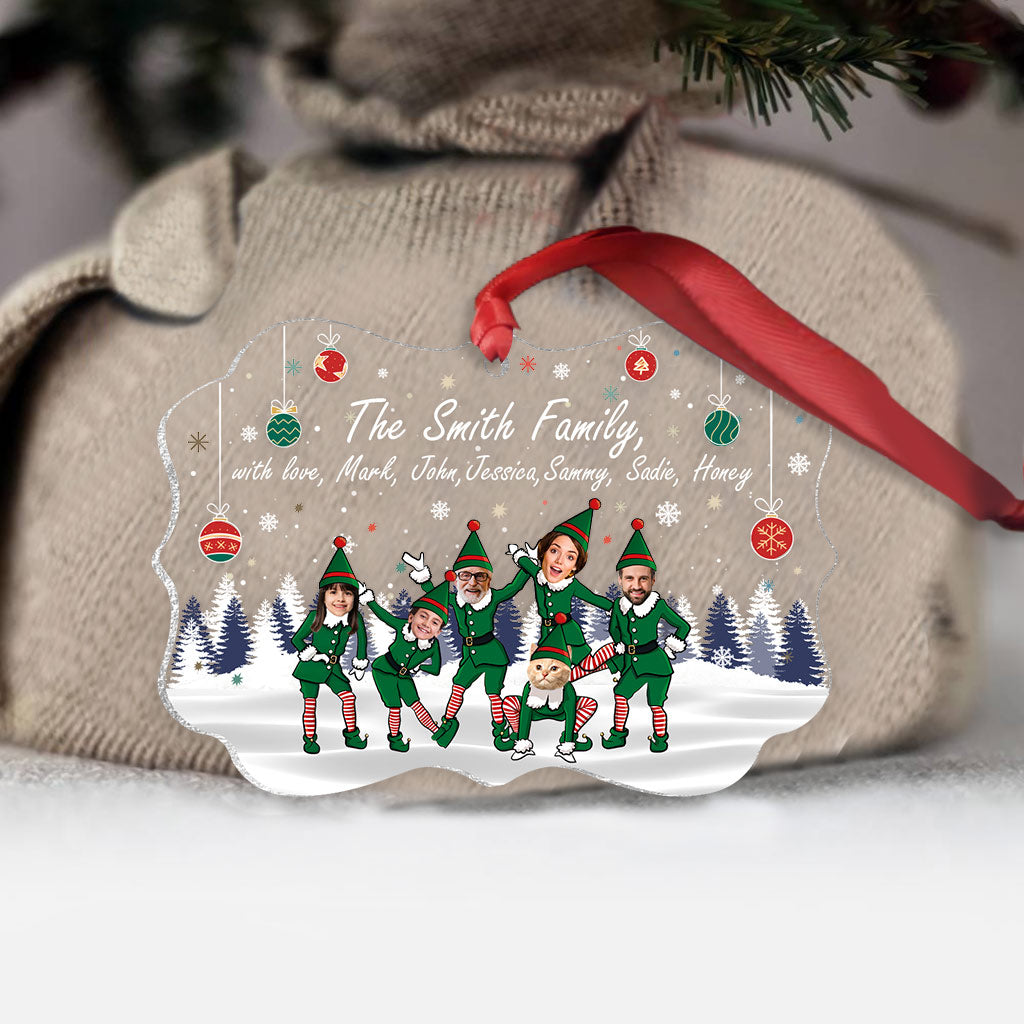 Merry Christmas - Personalized Family Transparent Ornament
