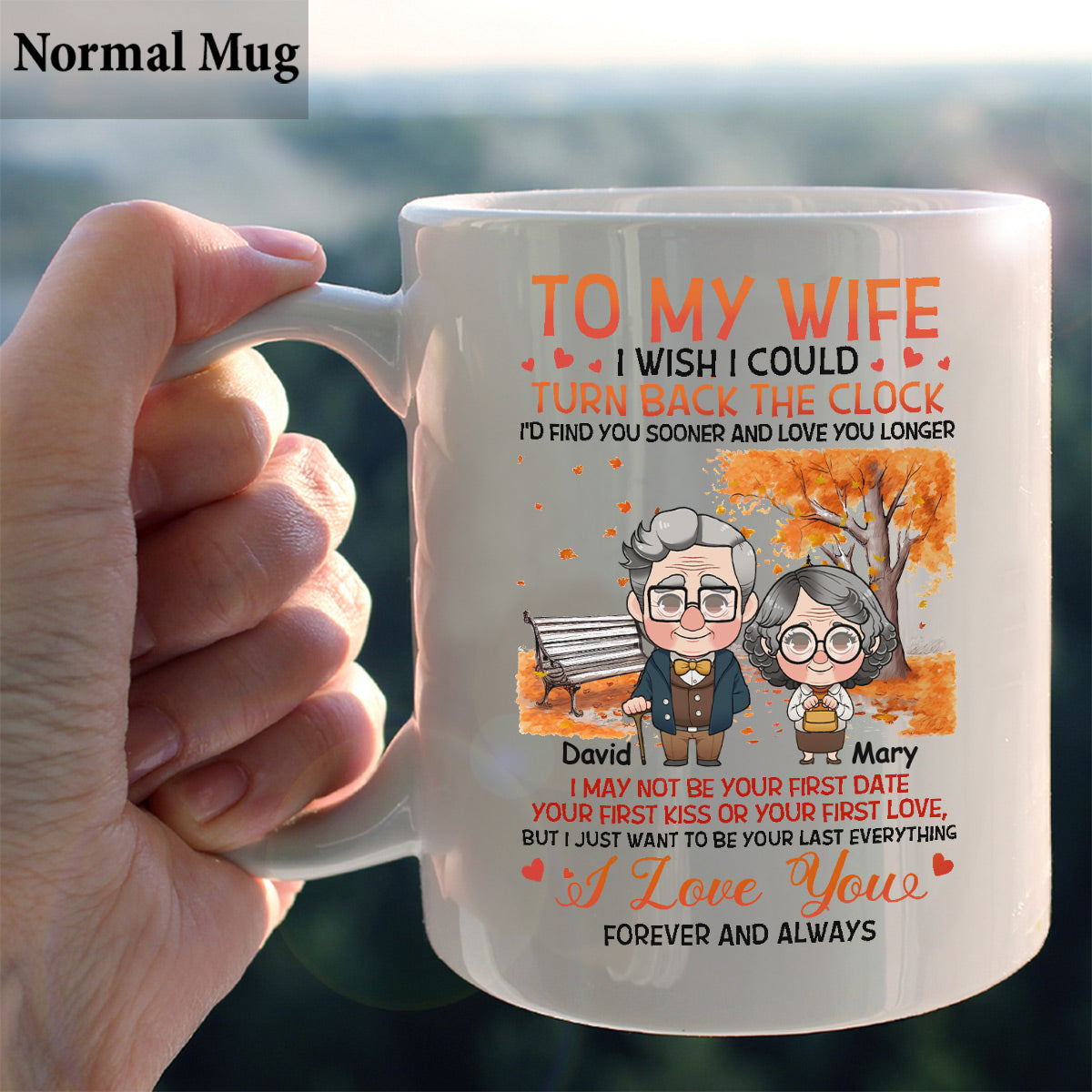 Mug personnalisé pour couple : Si seulement je pouvais remonter le temps !