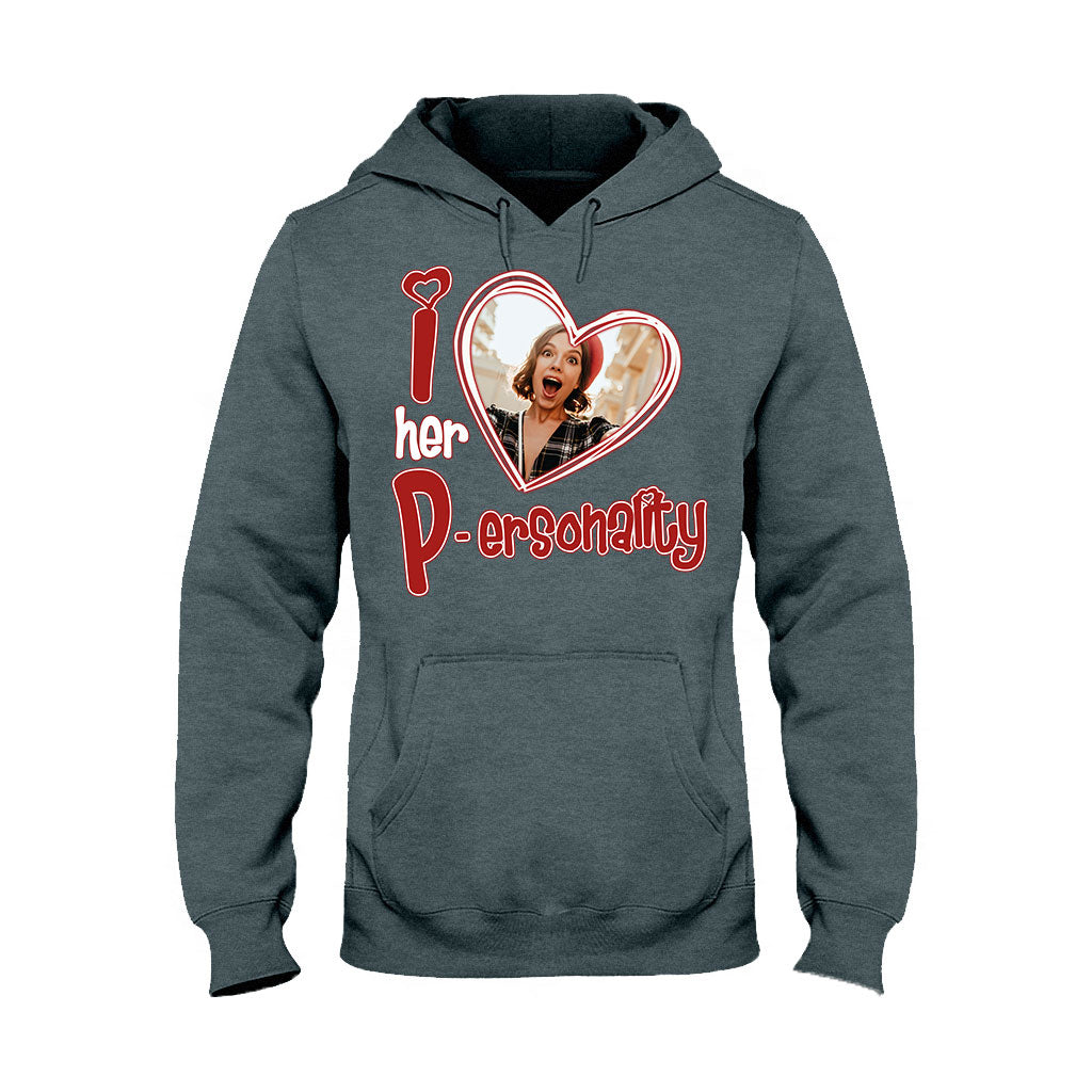 J'aime sa personnalité, j'aime son dévouement. Téléchargez une photo ! T-shirt et sweat à capuche personnalisés pour couple