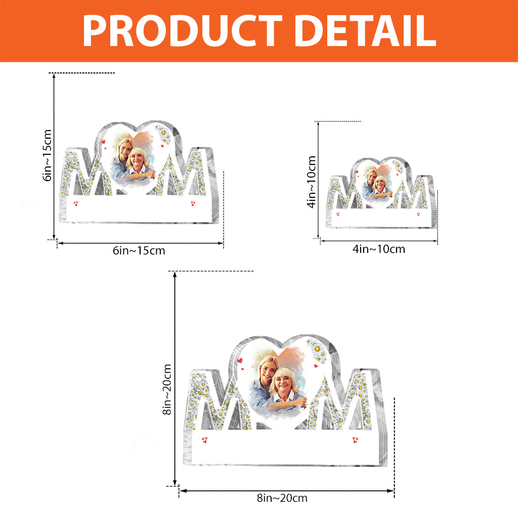 Mère et fille - Plaque acrylique personnalisée en forme de mère