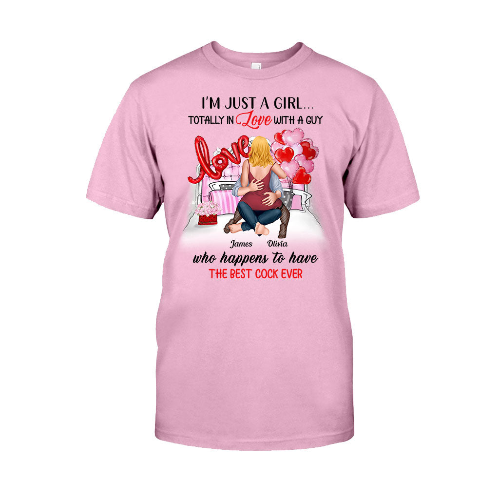 Je suis juste une fille amoureuse d'un garçon - T-shirt et sweat à capuche personnalisés pour couples