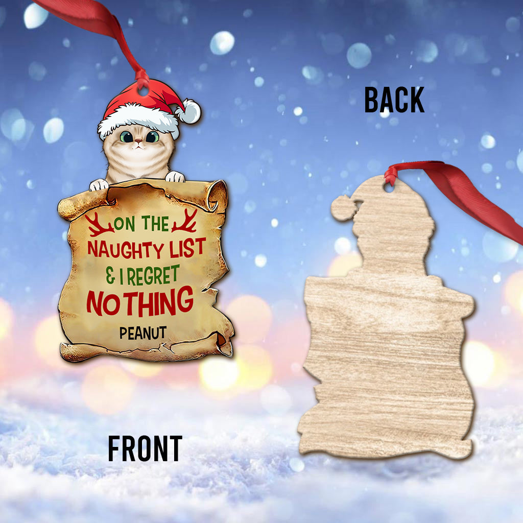Naughty List - Personalized Cat Ornament