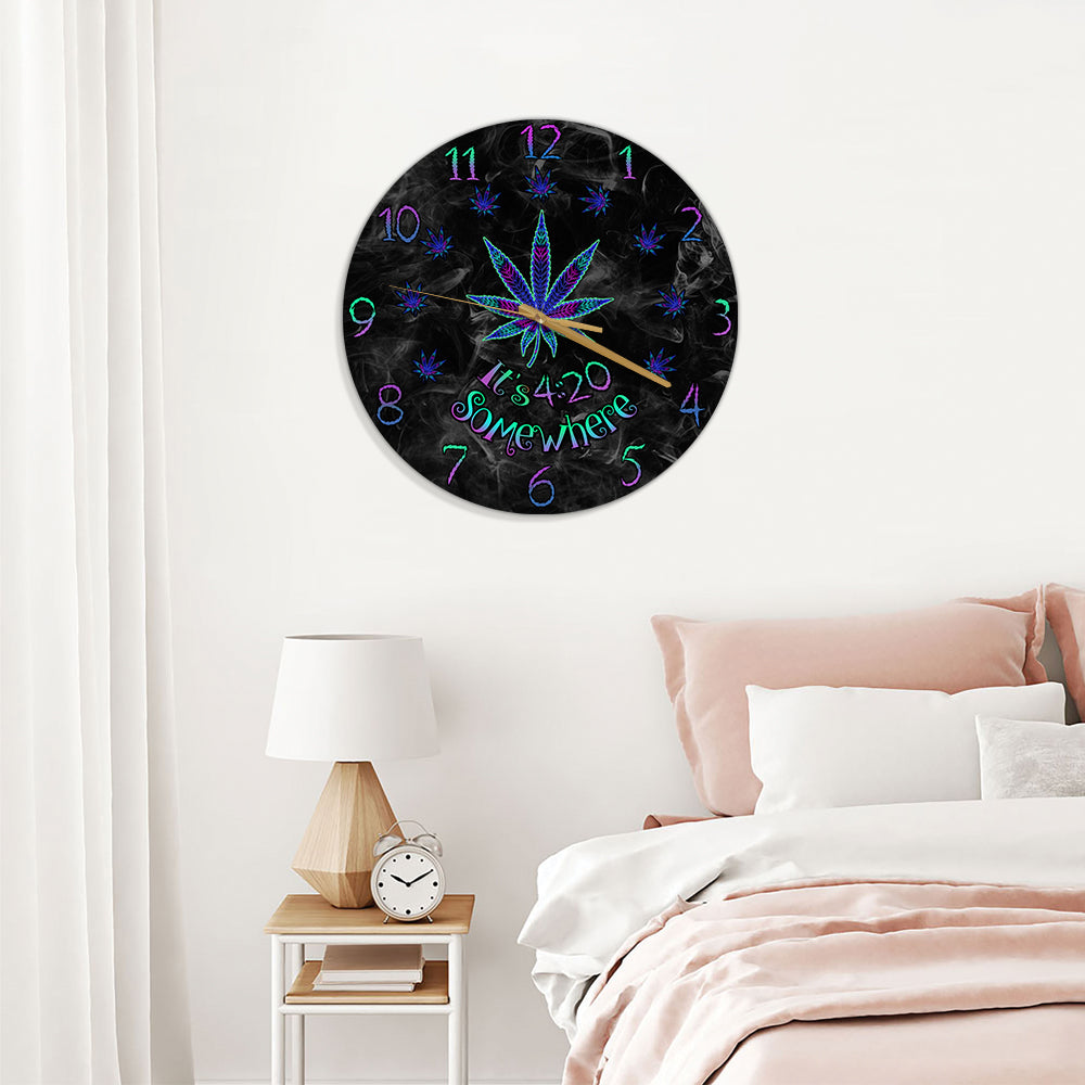 It's 4:20 Somewhere - Weed Wall Clock