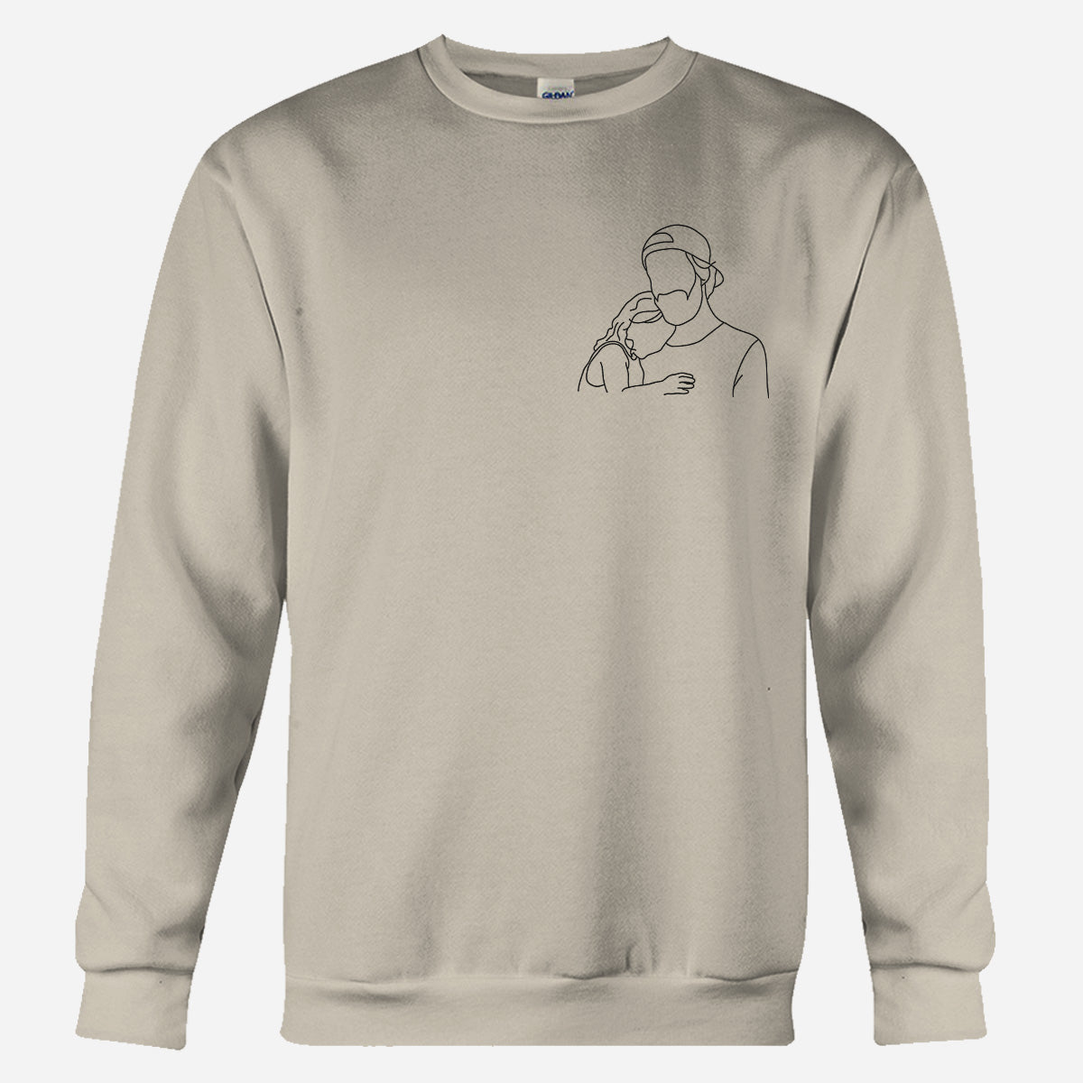 Custom Line Art - Personalized Uncle Embroidered Sweater