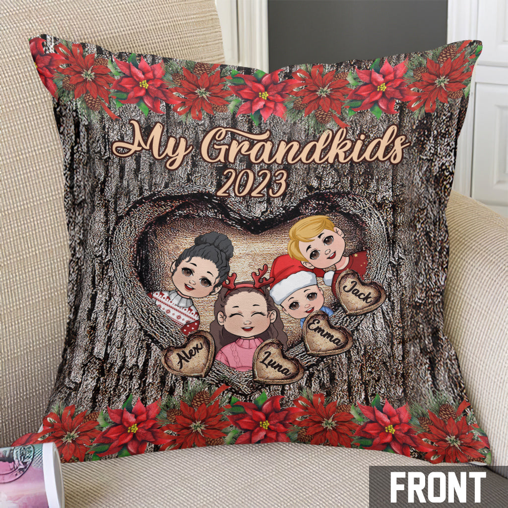 Mes petits-enfants - Coussin décoratif personnalisé pour grand-mère