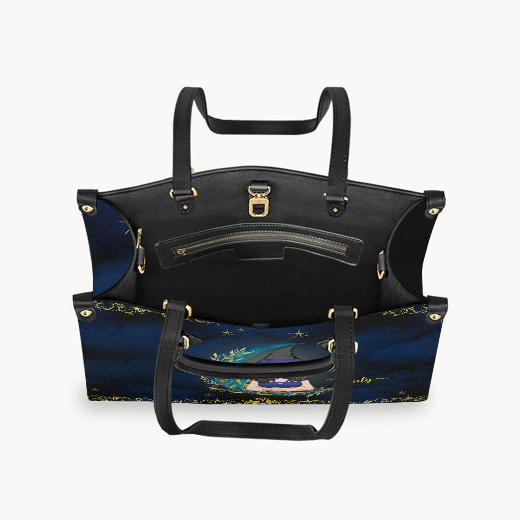 Ne touchez pas à mon énergie - Sac à main en cuir personnalisé pour sorcière