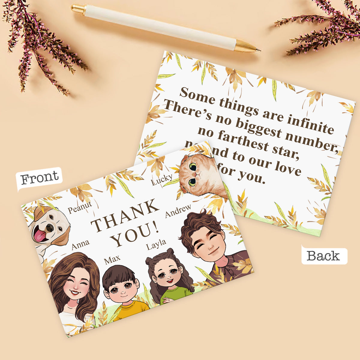 We Love You - Personalized Greeting Card