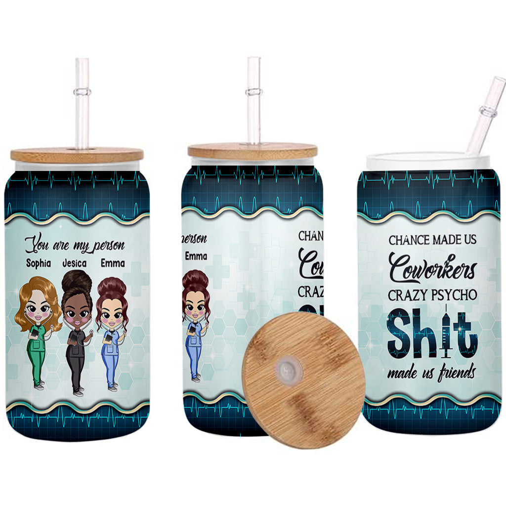 Le hasard nous a rendus collègues - Verre à biberon personnalisé pour infirmière