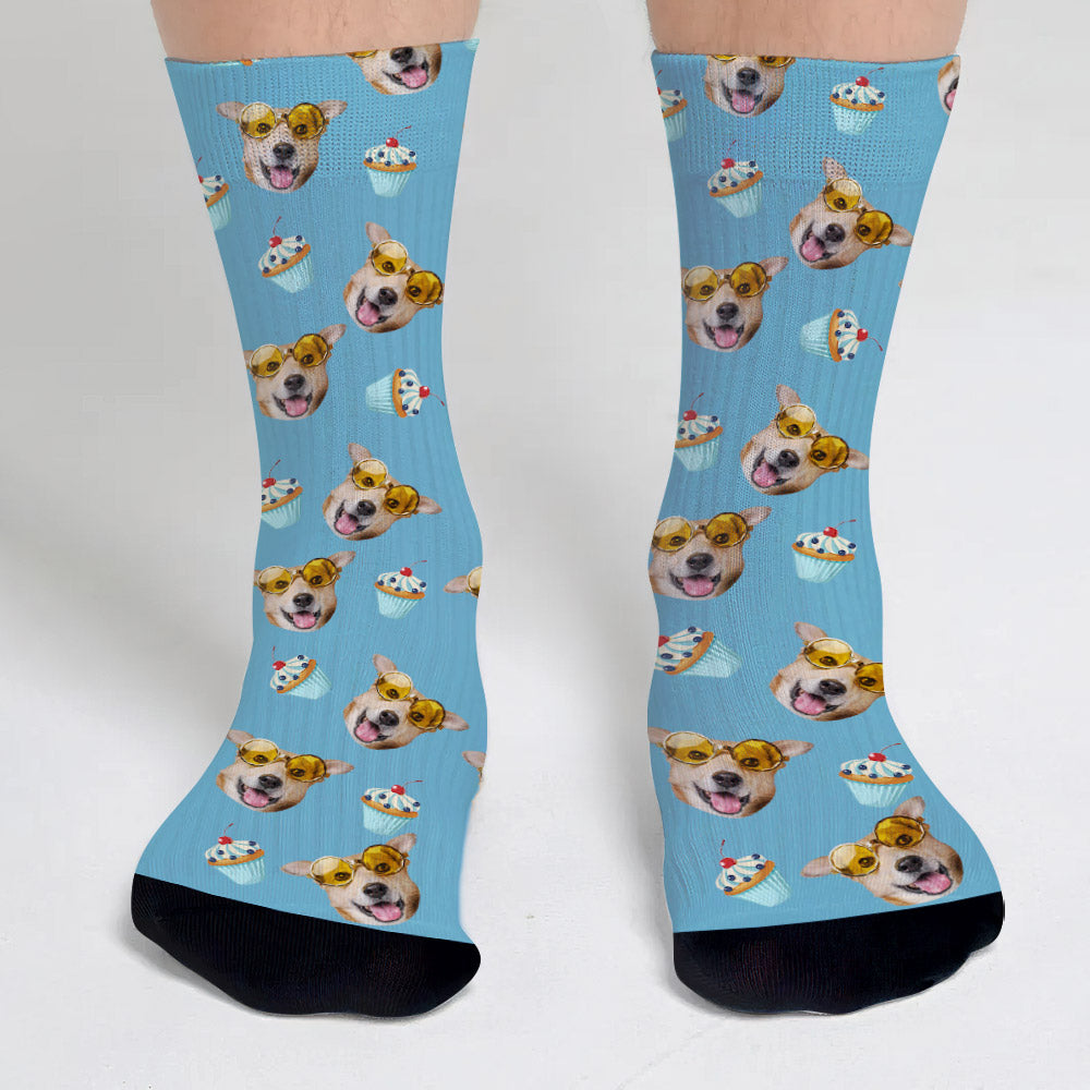 Funny Icon Pattern - Personalized Dog Socks