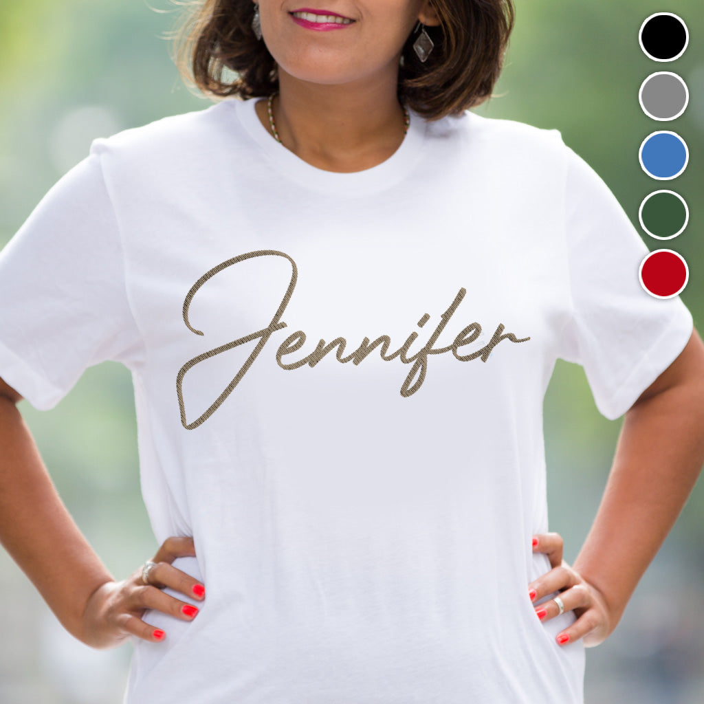 T-shirt brodé personnalisé avec nom de belle-mère