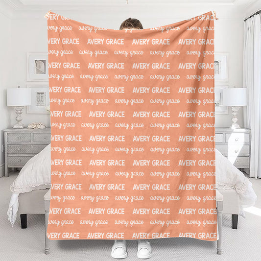 Couverture personnalisée pour petite-fille - Motif avec nom