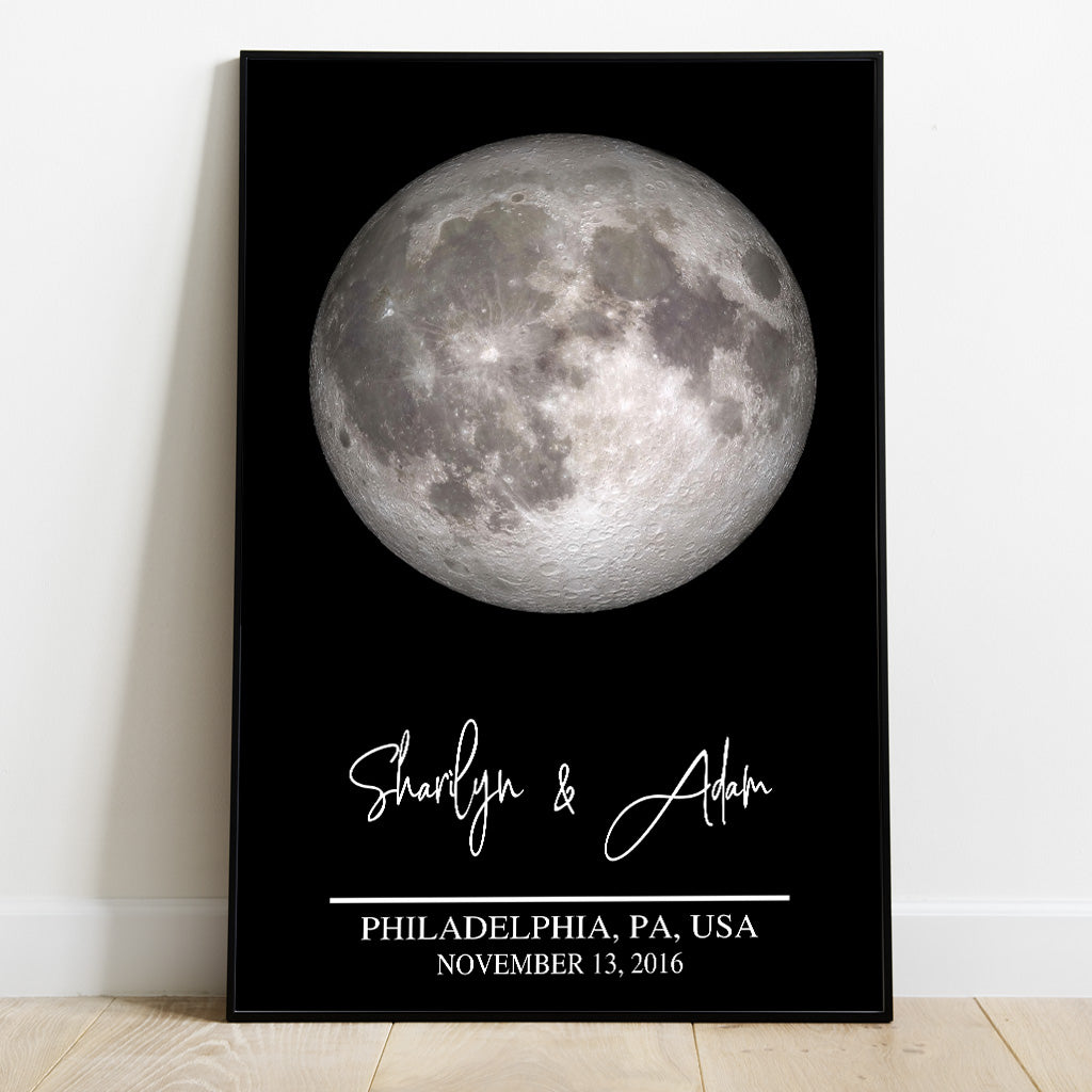 Le jour de notre rencontre - Toile et affiche personnalisées pour couples