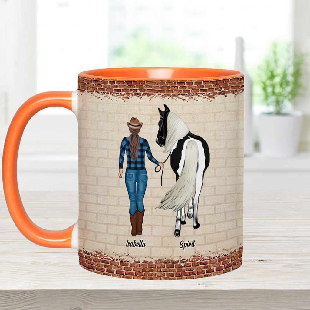 Mug personnalisé « Juste une fille qui aime les chevaux » avec motif cheval