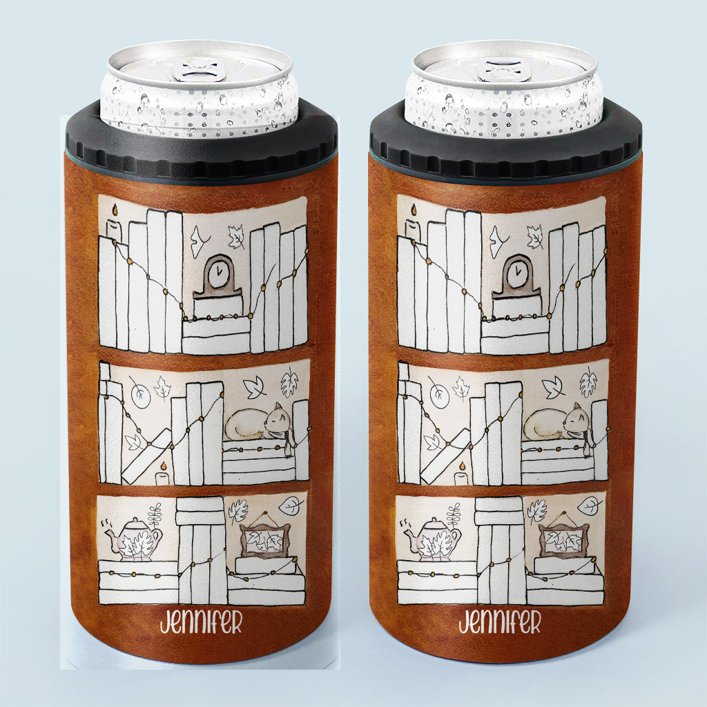 Four Seasons Reading Tracker - Personalized Book Can Cooler