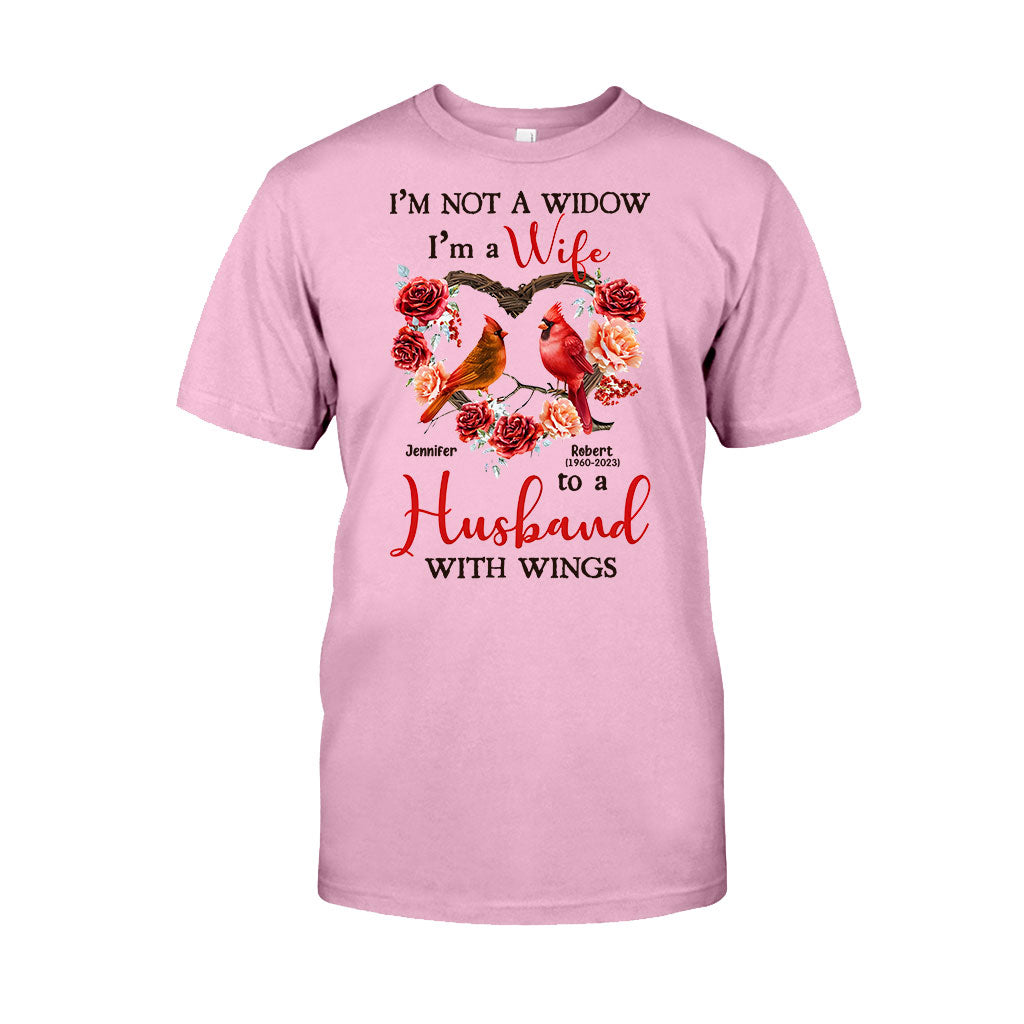 I'm A Wife To A Husband With Wings - Personalized Memorial T-shirt & Hoodie