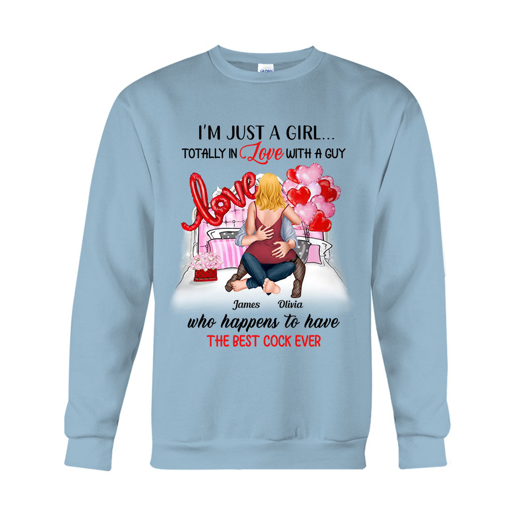 Je suis juste une fille amoureuse d'un garçon - T-shirt et sweat à capuche personnalisés pour couples