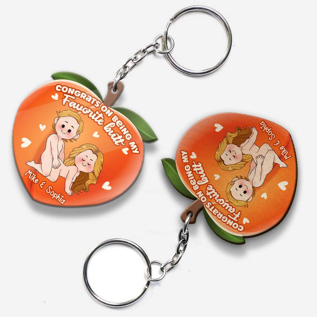 Félicitations pour être mon/ma préféré(e) - Cadeau pour mari, femme, petit ami, petite amie - Porte-clés personnalisé