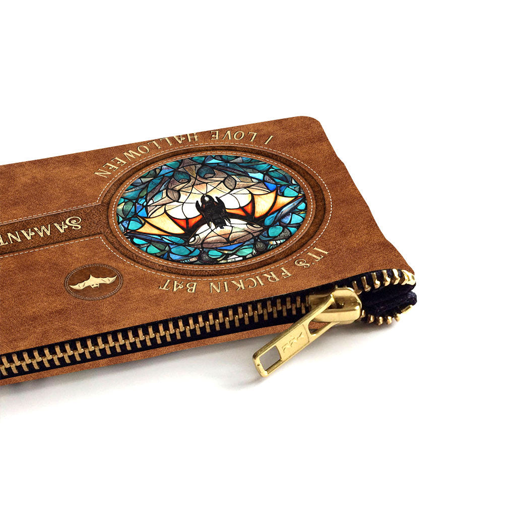 C'est une putain de chauve-souris, j'adore Halloween ! - Pochette de sorcière personnalisée