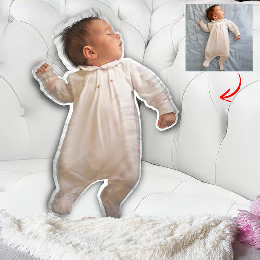 Coussin humanoïde personnalisé avec photo - Coussin en forme de nouveau-né personnalisé