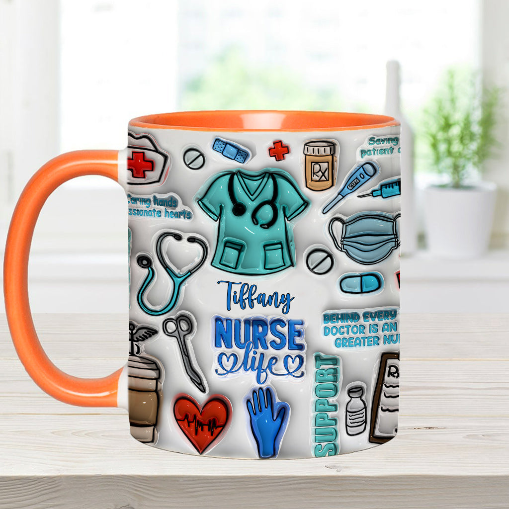 Vie d'infirmière - Mug personnalisé « Infirmière »